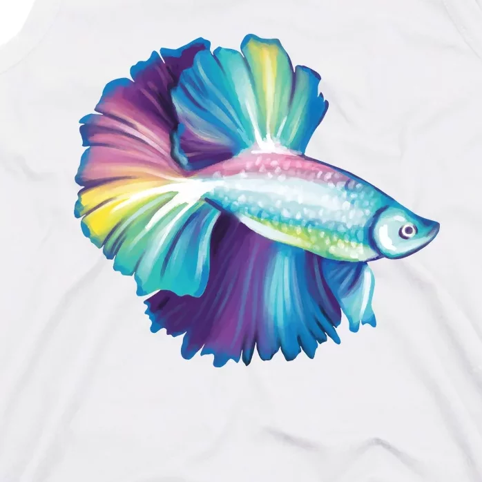 Colorful Betta Fish Swimming Tank Top