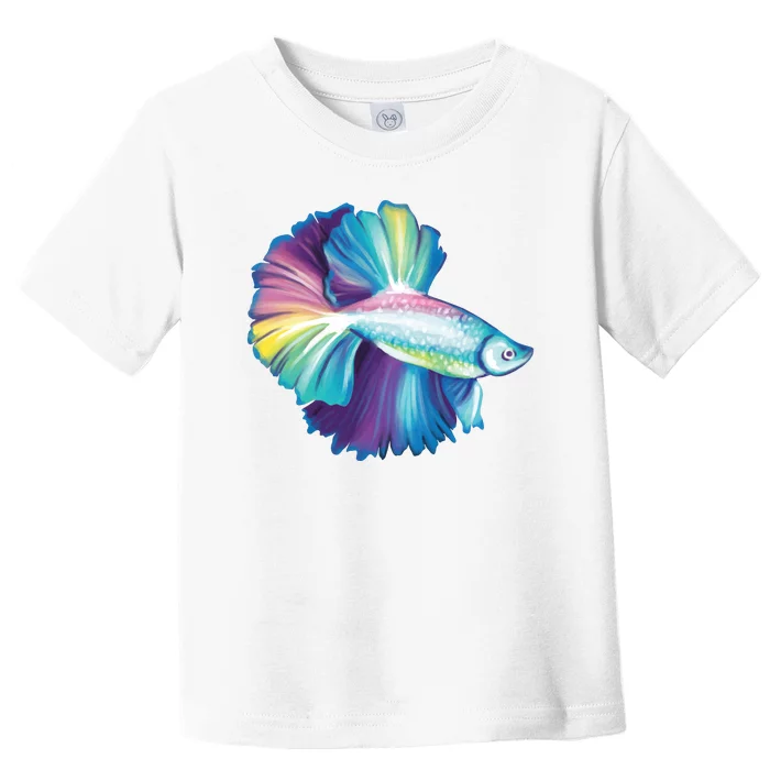 Colorful Betta Fish Swimming Toddler T-Shirt