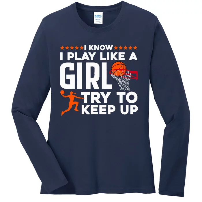 Cool Basketball For Girl Wo College Basketball Team Coach Ladies Long Sleeve Shirt