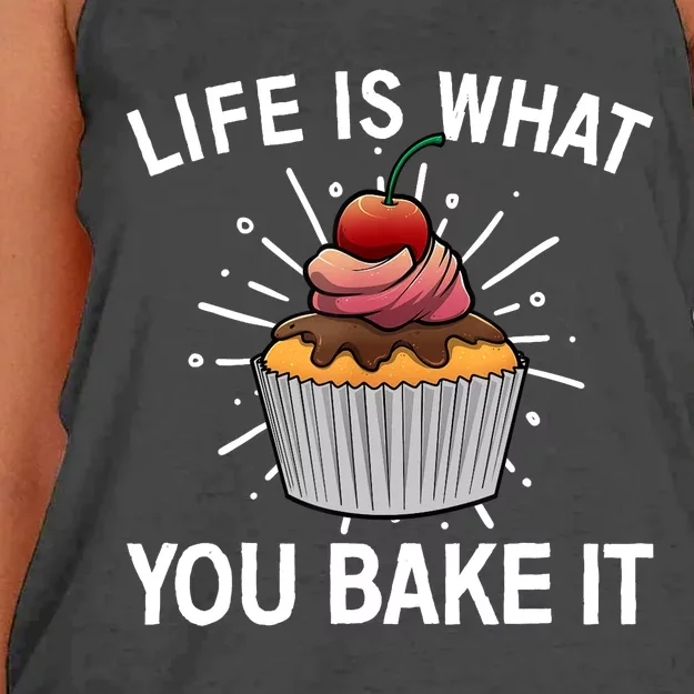 Cool Baking For Baker Cookie Cupcake Pastry Chef Women's Knotted Racerback Tank