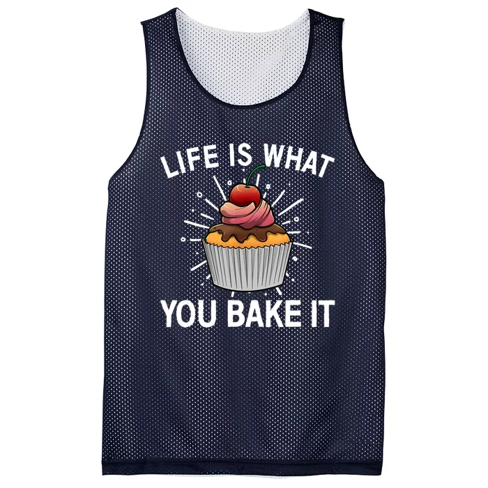 Cool Baking For Baker Cookie Cupcake Pastry Chef Mesh Reversible Basketball Jersey Tank