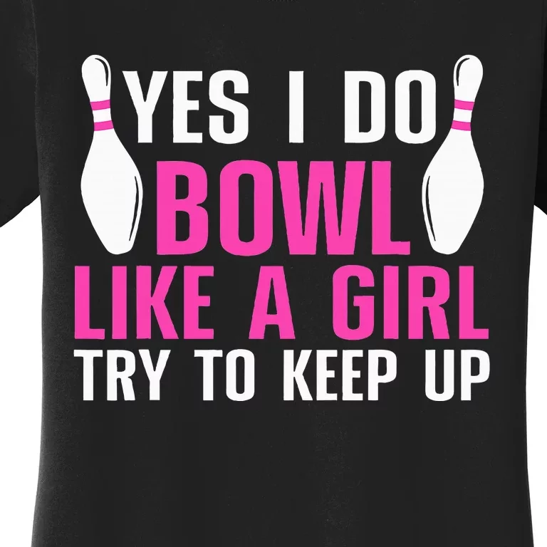 Cute Bowling For Women Bowler Spare Me Ladies Bowling Women's T-Shirt