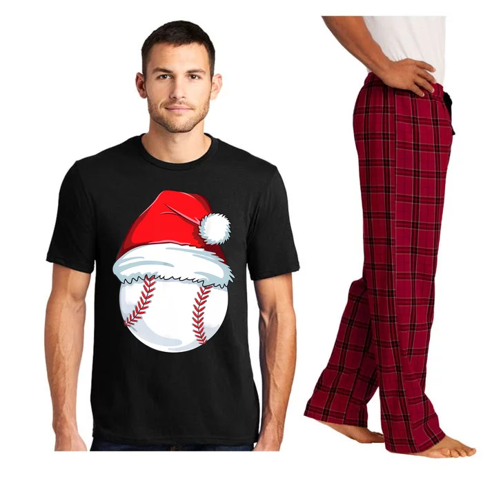 Christmas Baseball For Kids Men Ball Santa Pajama Pajama Set