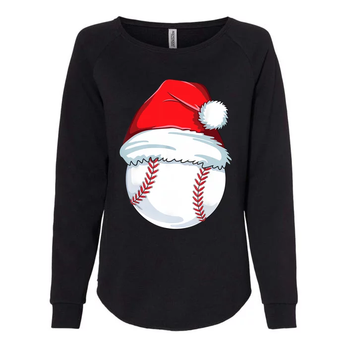 Christmas Baseball For Kids Men Ball Santa Pajama Womens California Wash Sweatshirt