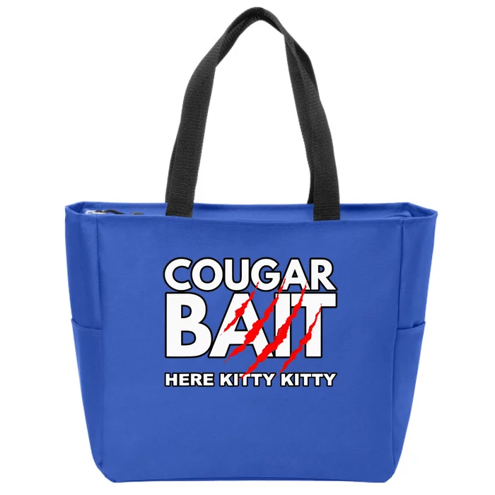 Cougar Bait Funny Halloween Costume Older Woman Younger Man Zip Tote Bag