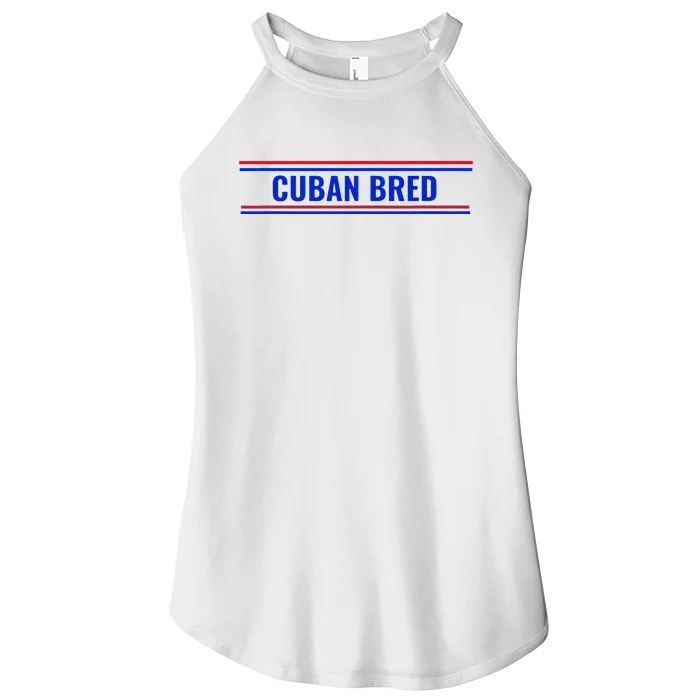 Cuban Bred Funny Cuban American in Miami Cuban Proud Women’s Perfect Tri Rocker Tank