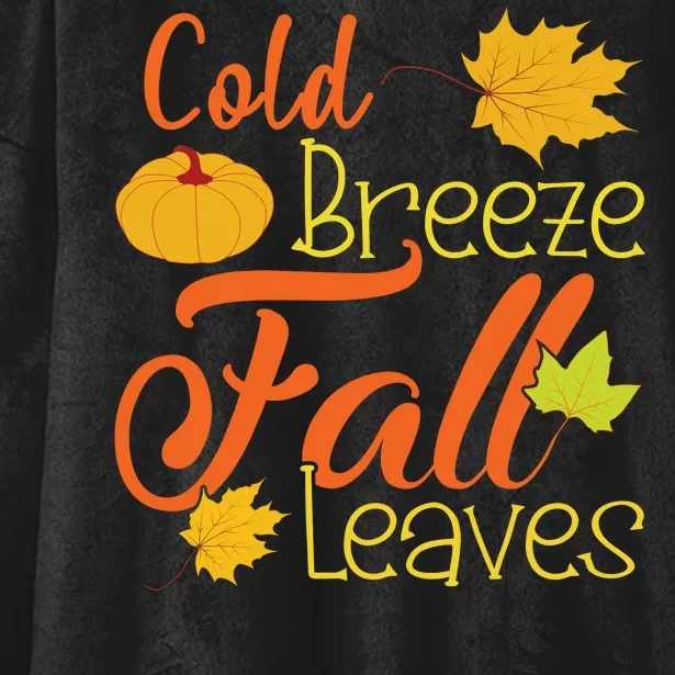 Cold Breeze Fall Leaves Hooded Wearable Blanket