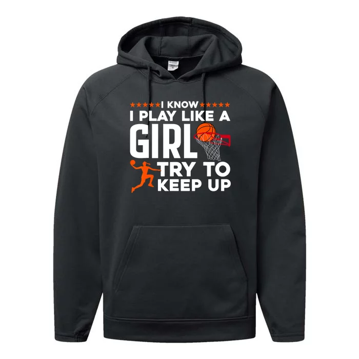 Cool Basketball For Girl Women College Basketball Team Coach Performance Fleece Hoodie