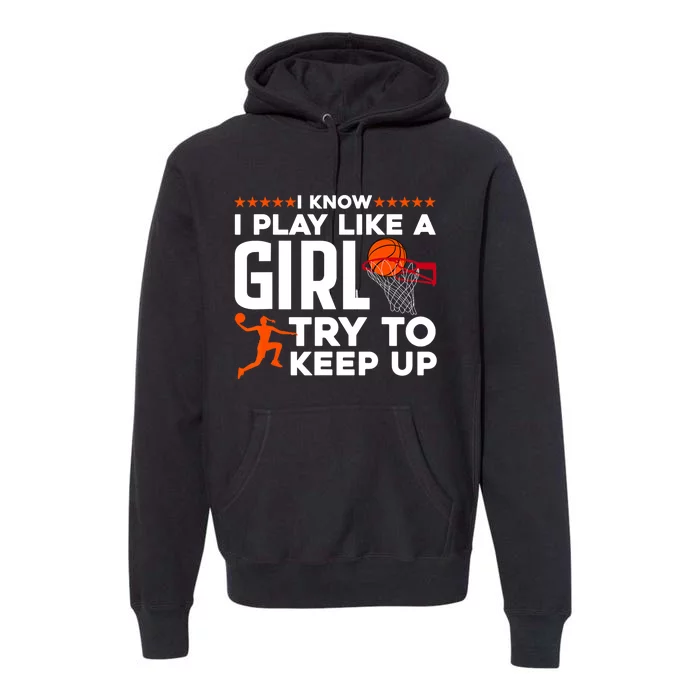 Cool Basketball For Girl Women College Basketball Team Coach Premium Hoodie