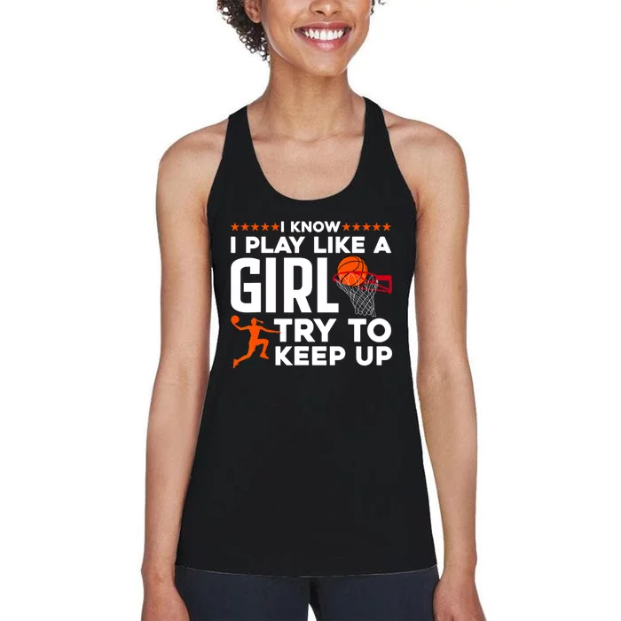 Cool Basketball For Girl Women College Basketball Team Coach Women's Racerback Tank