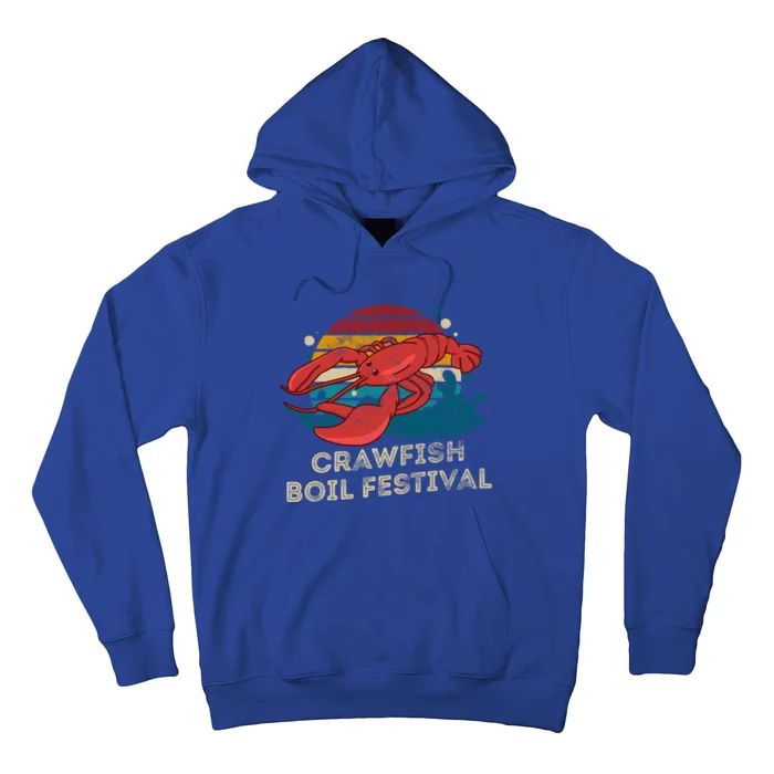 Crawfish Boil Festival Funny Crawfish Season Retro Crawfish Gift Hoodie