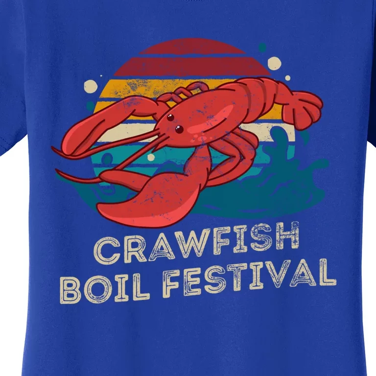 Crawfish Boil Festival Funny Crawfish Season Retro Crawfish Gift Women's T-Shirt