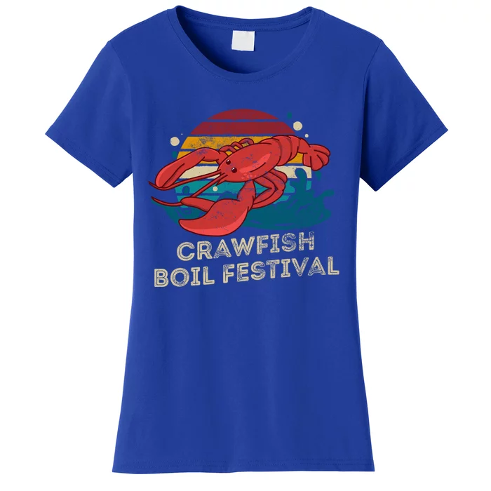 Crawfish Boil Festival Funny Crawfish Season Retro Crawfish Gift Women's T-Shirt