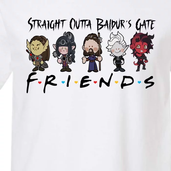 Chibi Baldur Gate 3 Friends Adventure Cute Game Lover Gamer Garment-Dyed Heavyweight T-Shirt