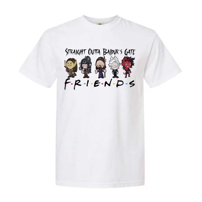 Chibi Baldur Gate 3 Friends Adventure Cute Game Lover Gamer Garment-Dyed Heavyweight T-Shirt