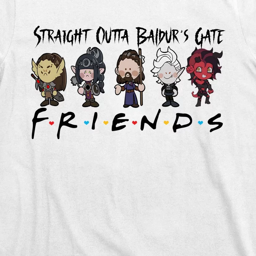 Chibi Baldur Gate 3 Friends Adventure Cute Game Lover Gamer T-Shirt