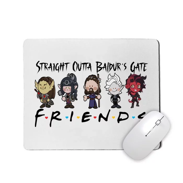 Chibi Baldur Gate 3 Friends Adventure Cute Game Lover Gamer Mousepad