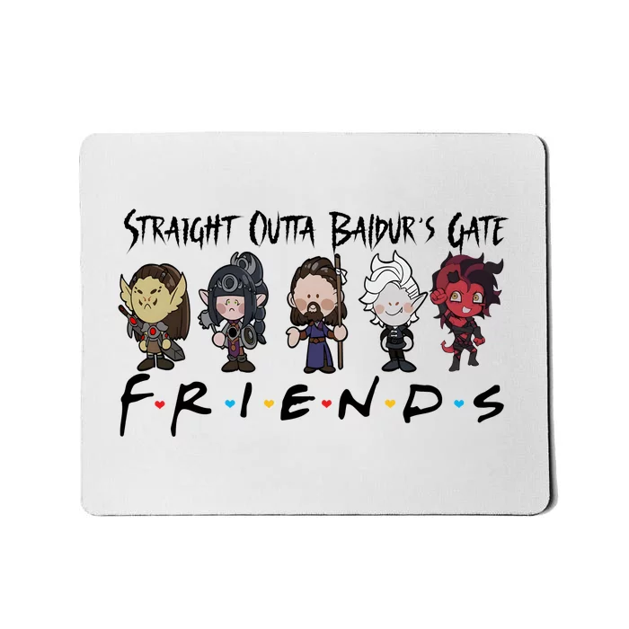 Chibi Baldur Gate 3 Friends Adventure Cute Game Lover Gamer Mousepad