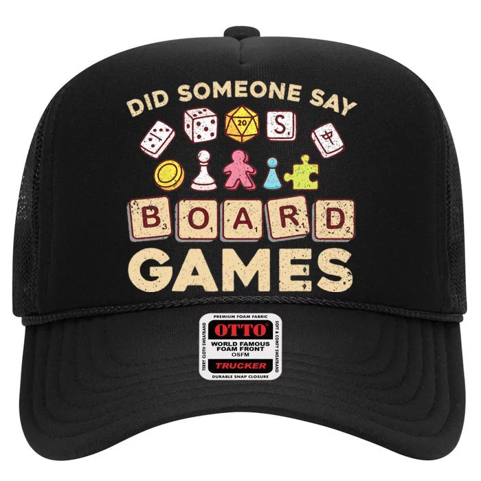 Cool Board Games For Men Women Game Nerd Gamer Chess Lovers High Crown Mesh Trucker Hat