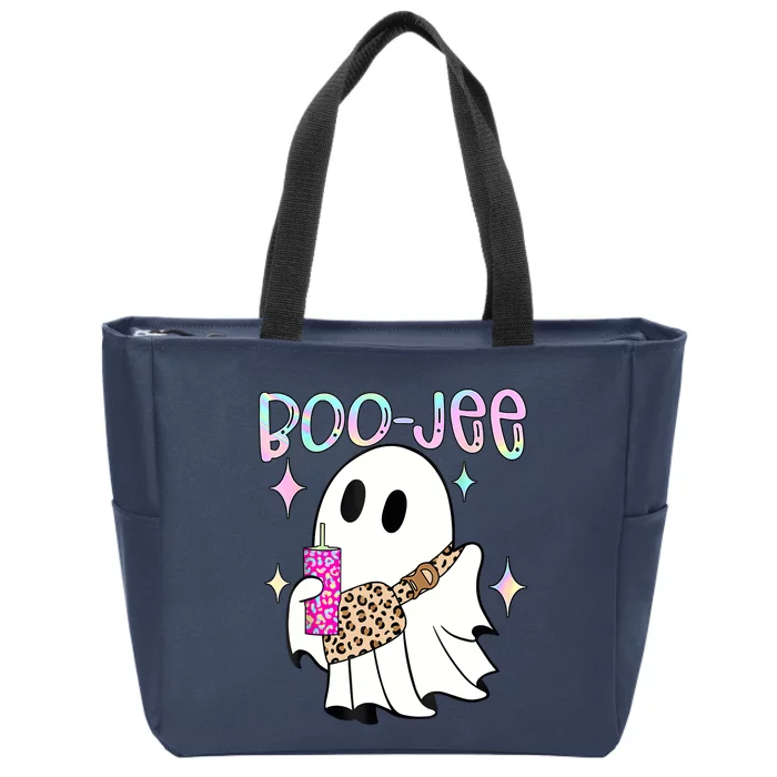 Cute Boo Ghost Spooky Funny Halloween Costume Boujee Boo Jee Zip Tote Bag