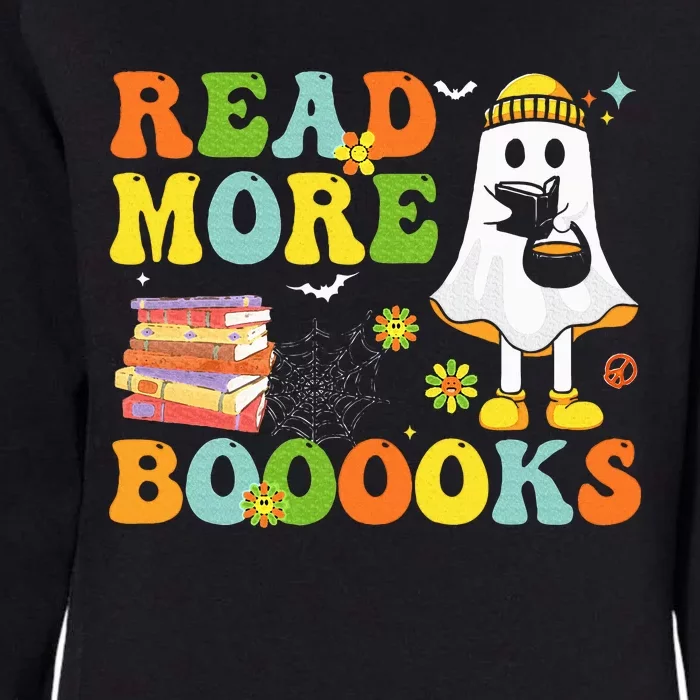 Cute Booooks Ghost Read More Books Funny Teacher Halloween Womens California Wash Sweatshirt