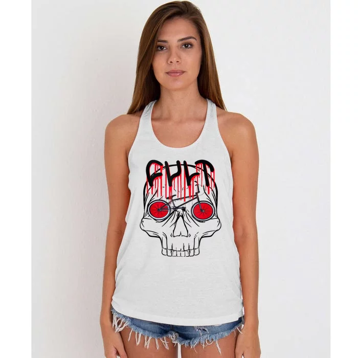 Cult Bmx Gift For Outdoor Lover Women's Knotted Racerback Tank