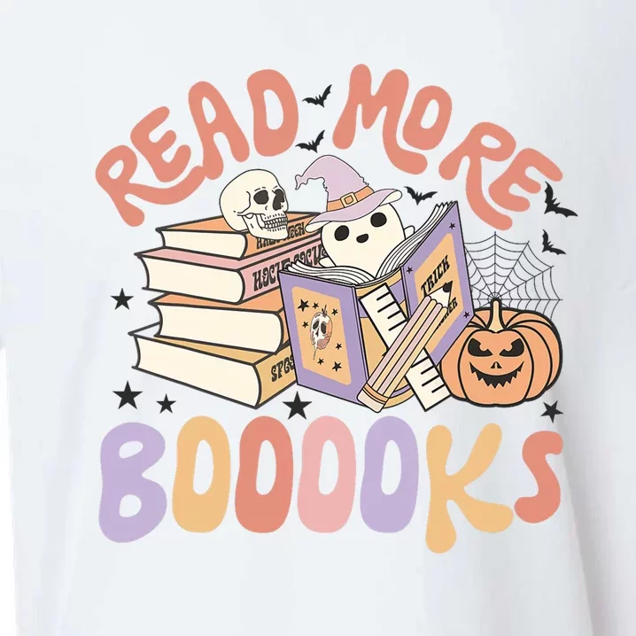 Cute Booooks Ghost Read More Books Funny Teacher Halloween Sueded Cloud Jersey T-Shirt