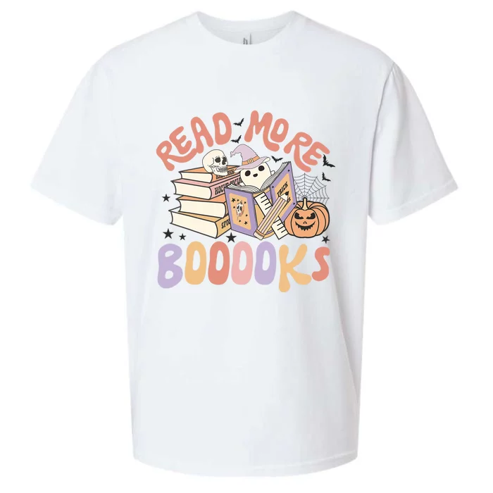 Cute Booooks Ghost Read More Books Funny Teacher Halloween Sueded Cloud Jersey T-Shirt