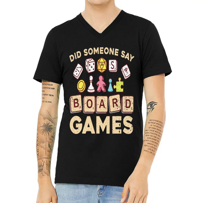 Cool Board Games For Game Nerd Gamer Chess Lovers V-Neck T-Shirt