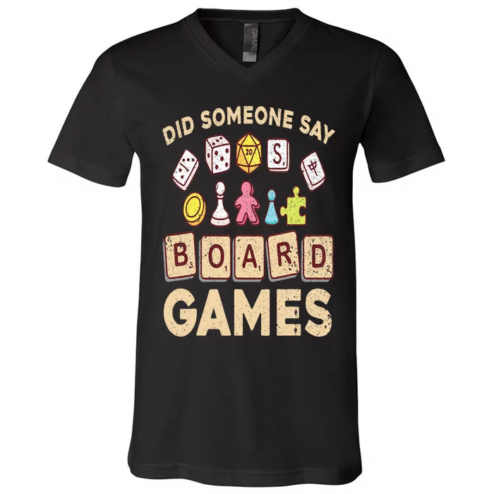 Cool Board Games For Game Nerd Gamer Chess Lovers V-Neck T-Shirt