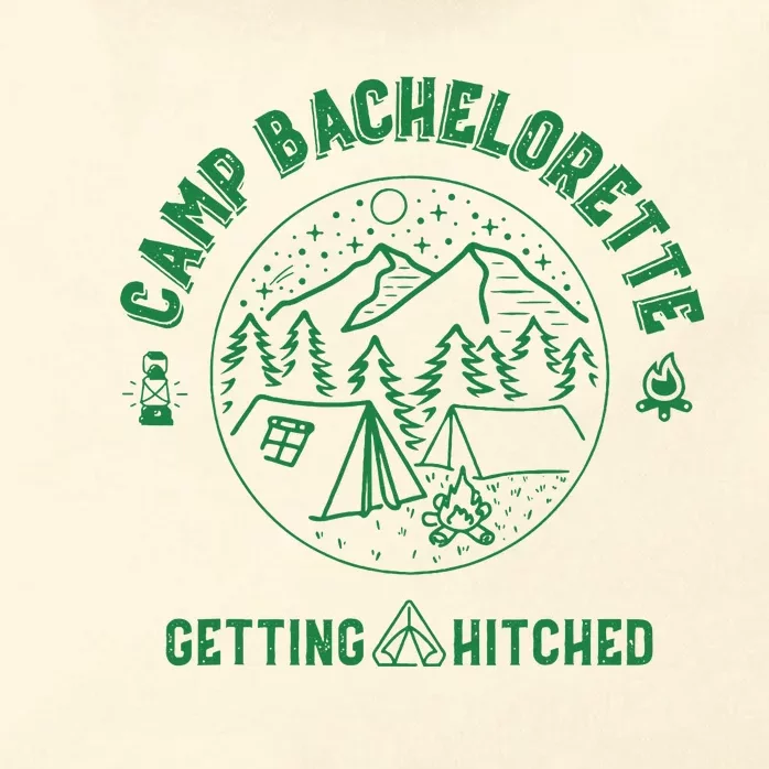 Camp Bachelorette Getting Hitched Bride Party Matching Zip Tote Bag