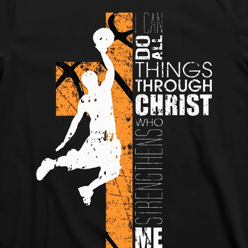 Christian Basketball Gift Philippians 413 T-Shirt