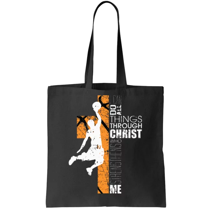 Christian Basketball Gift Philippians 413 Tote Bag