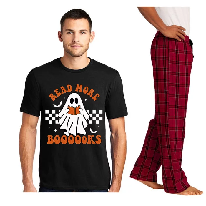 Cute Booooks Ghost Read More Books Funny Teacher Halloween Pajama Set