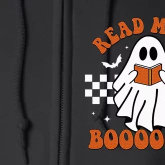 Cute Booooks Ghost Read More Books Funny Teacher Halloween Full Zip Hoodie