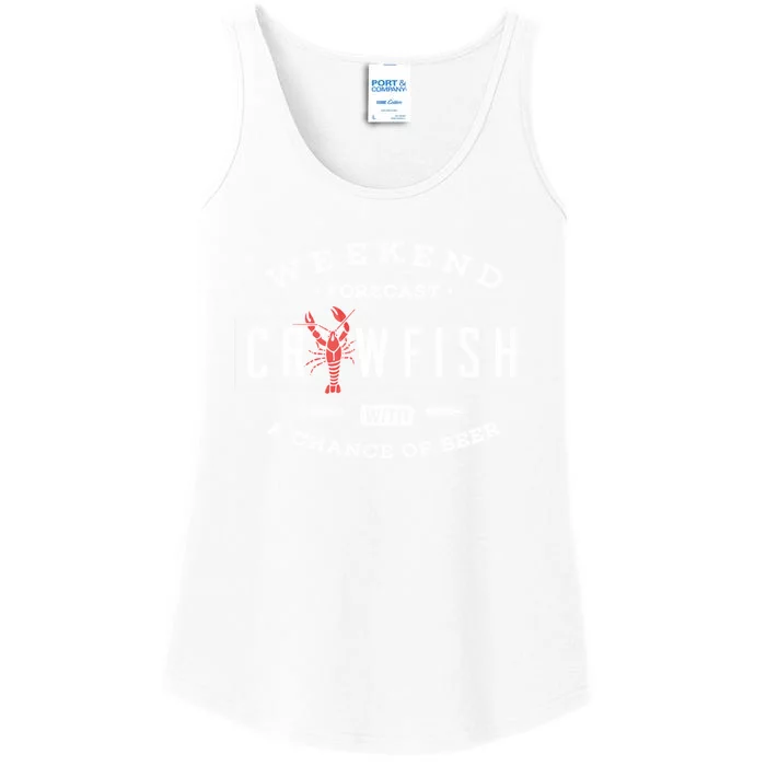 Crawfish Boil Gift Weekend Forecast Cajun And Beer Party Meaningful Gift Ladies Essential Tank