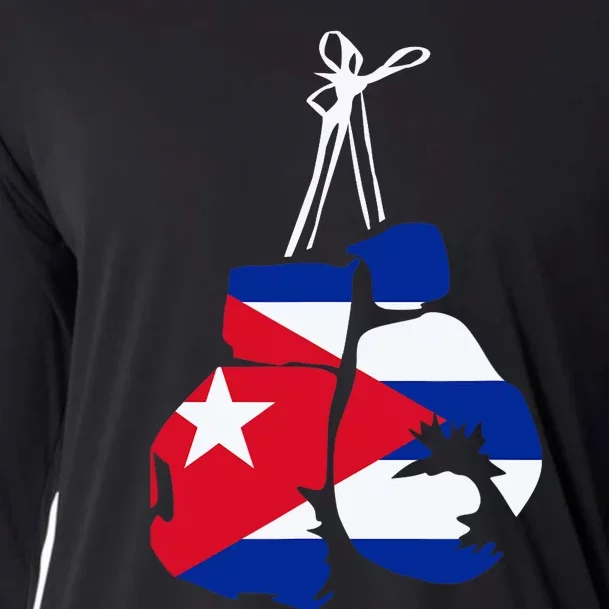 Cuban Boxing Gloves Cuban Flag For Cuba Boxing Fans Cooling Performance Long Sleeve Crew