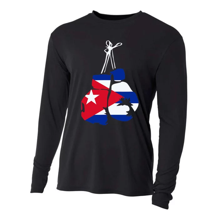 Cuban Boxing Gloves Cuban Flag For Cuba Boxing Fans Cooling Performance Long Sleeve Crew