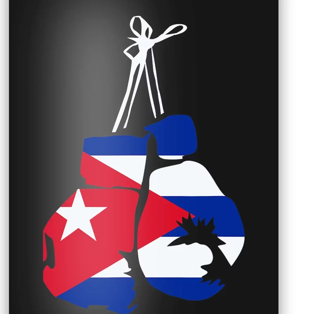 Cuban Boxing Gloves Cuban Flag For Cuba Boxing Fans Poster