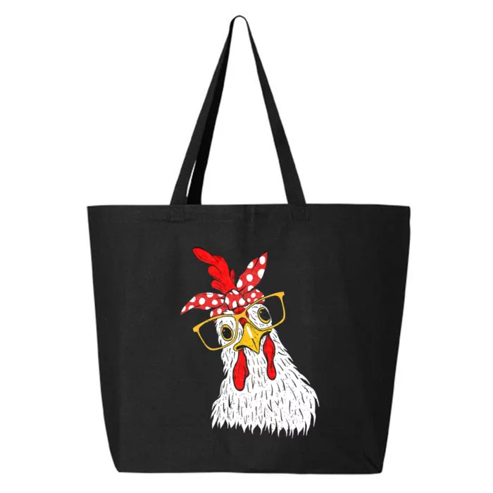 Chicken Bandana Girl Poultry Owner Rancher Farmer Backyard 25L Jumbo Tote