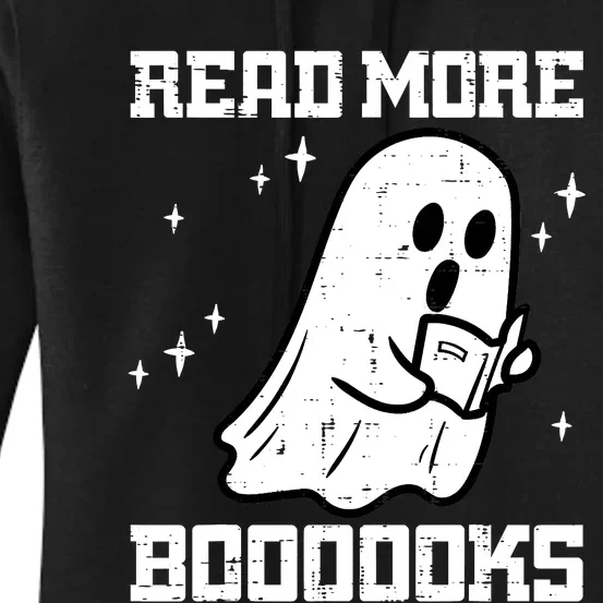 Cute Booooks Ghost Read More Books Funny Teacher Women's Pullover Hoodie