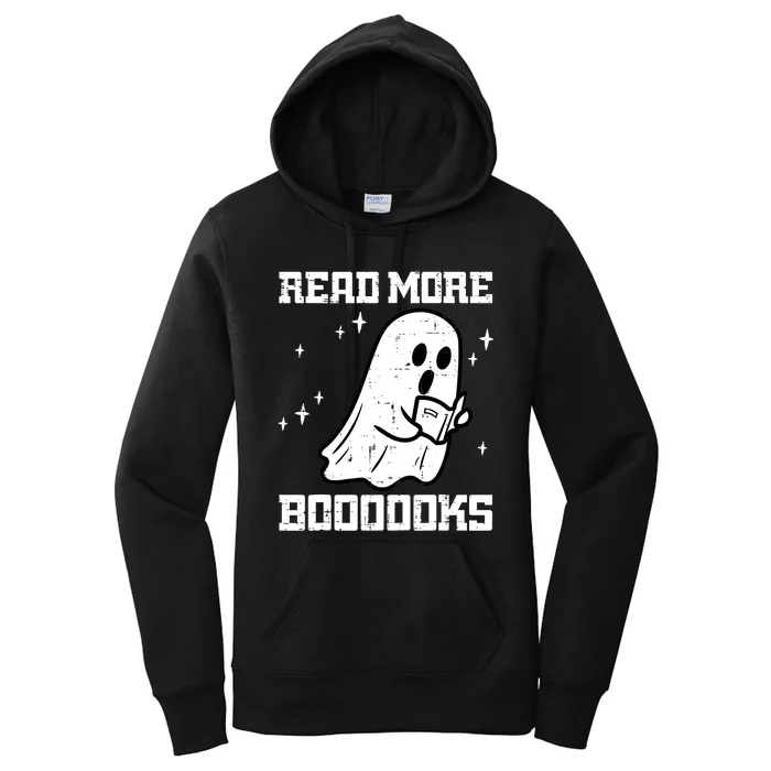 Cute Booooks Ghost Read More Books Funny Teacher Women's Pullover Hoodie