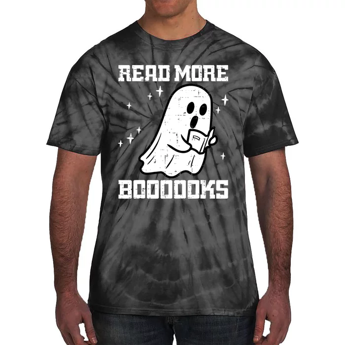 Cute Booooks Ghost Read More Books Funny Teacher Tie-Dye T-Shirt