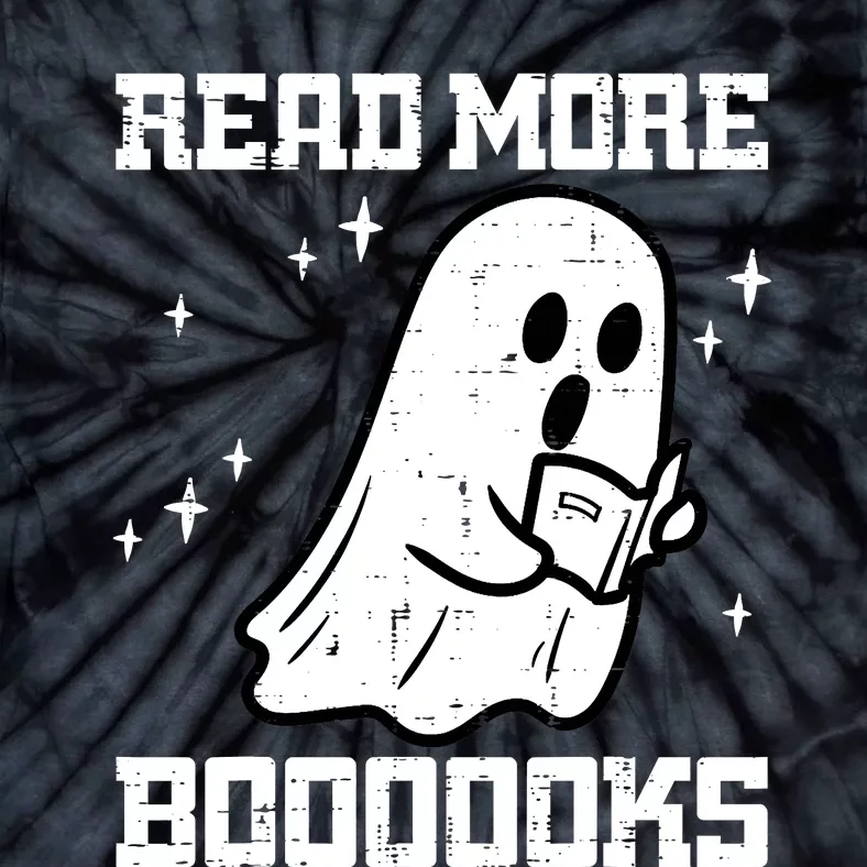 Cute Booooks Ghost Read More Books Funny Teacher Tie-Dye T-Shirt