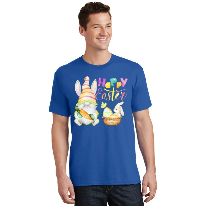 Cute Bunny Gnome Ears Rabbit Hunting Happy Easter Day Gift T-Shirt