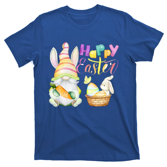 Cute Bunny Gnome Ears Rabbit Hunting Happy Easter Day Gift T-Shirt