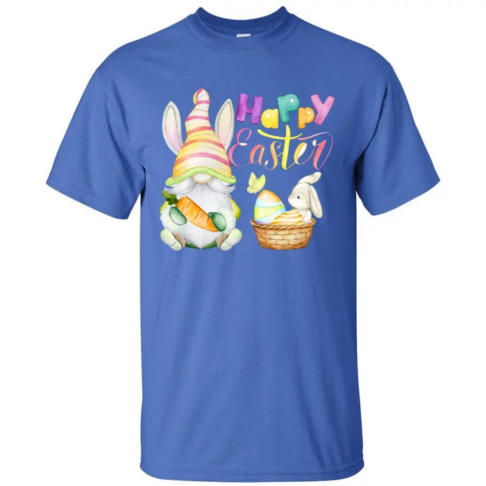 Cute Bunny Gnome Ears Rabbit Hunting Happy Easter Day Gift Tall T-Shirt