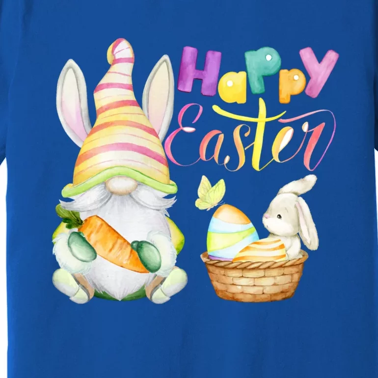 Cute Bunny Gnome Ears Rabbit Hunting Happy Easter Day Gift Premium T-Shirt