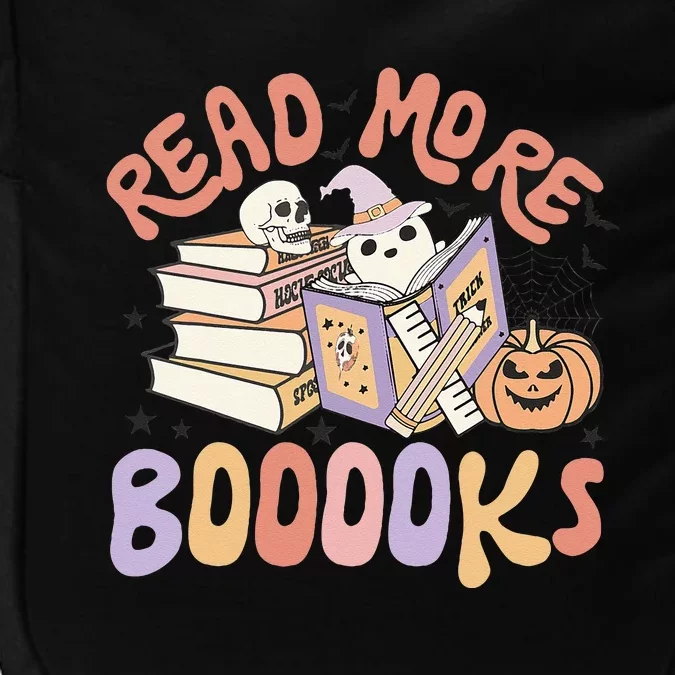 Cute Booooks Ghost Read More Books Funny Teacher Halloween Impact Tech Backpack