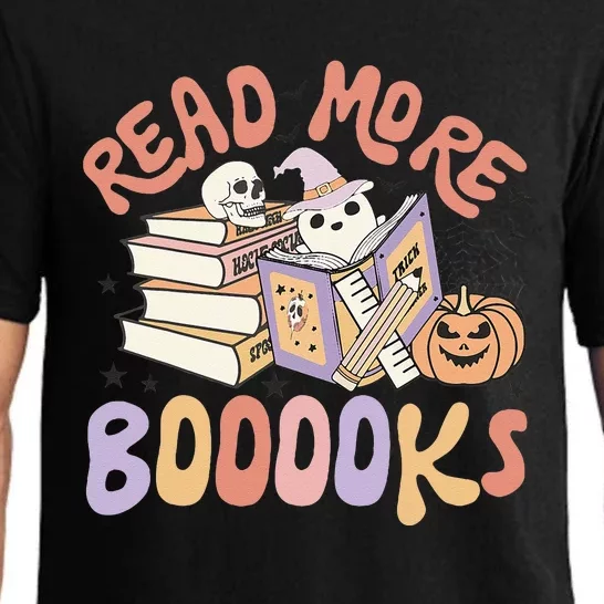 Cute Booooks Ghost Read More Books Funny Teacher Halloween Pajama Set